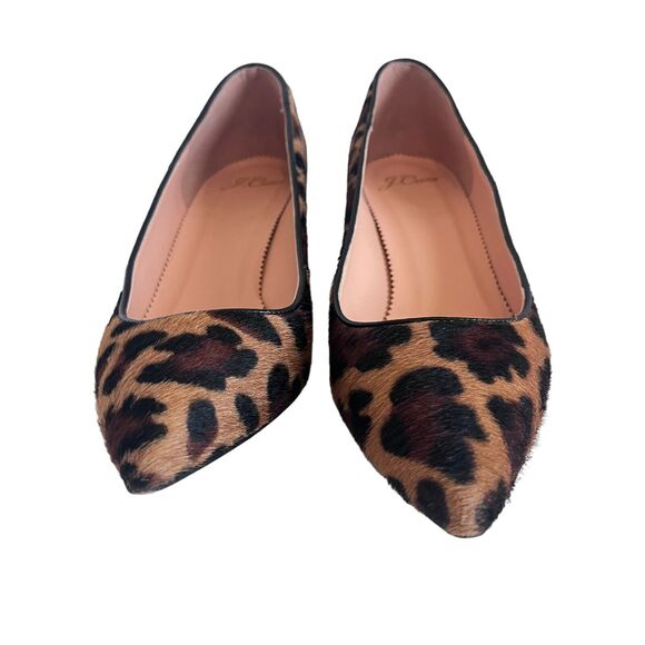 J. Crew Laney Mid Heel Pumps in Leopard Print Calf Hair Women's Size 6.5 - Picture 7 of 11